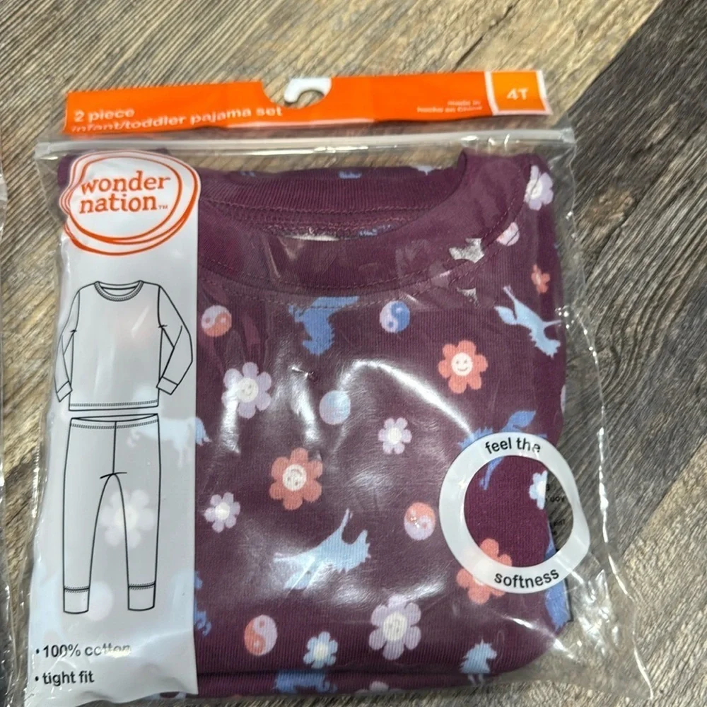 - 100 % cotton 2 pajama set for girls